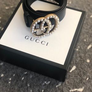 Gucci Belt with Pearlescent Beads